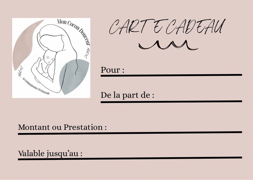 Aperçu de la carte cadeau Mon Cocon Douceur
